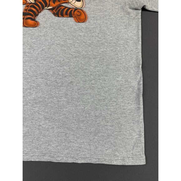 Rare Vintage 90s Disney Tigger Winnie The Pooh Gray Shirt Cartoon Art Medium Tee - Picture 7 of 11